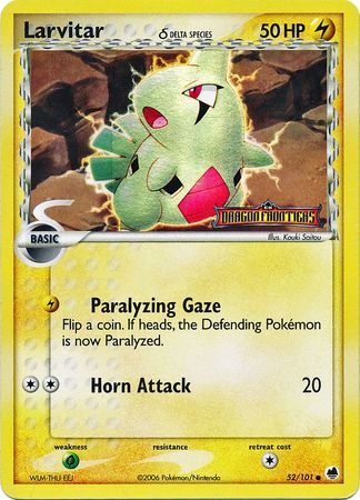 Larvitar (52/101) (Delta Species) (Stamped) [EX: Dragon Frontiers] - Comfy Hobbies