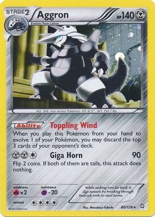 Aggron (80/124) (Cosmos Holo) [Black & White: Dragons Exalted] - Comfy Hobbies
