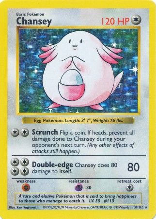 Chansey (3/102) [Base Set Shadowless Unlimited] - Comfy Hobbies