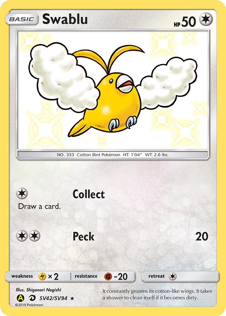 Swablu (SV42/SV94) [Sun & Moon: Hidden Fates - Shiny Vault] - Comfy Hobbies
