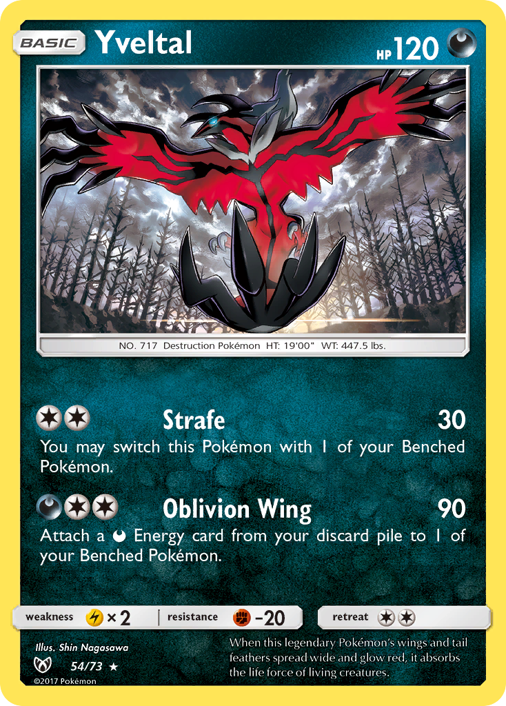 Yveltal (54/73) [Sun & Moon: Shining Legends] - Comfy Hobbies