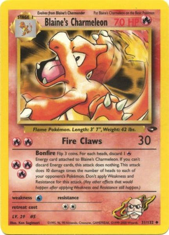 Blaine's Charmeleon (31/132) [Gym Challenge Unlimited] - Comfy Hobbies