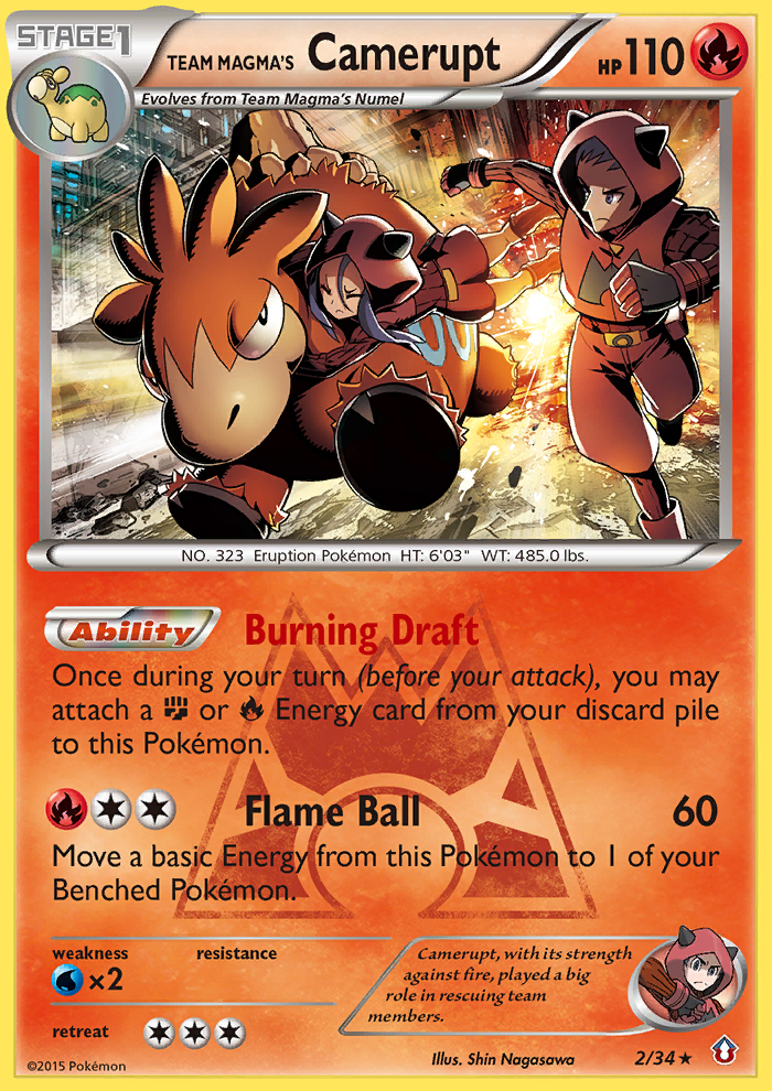 Team Magma's Camerupt (2/34) [XY: Double Crisis] - Comfy Hobbies