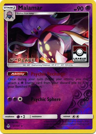 Malamar (51/131) (League Promo 4th Place) [Sun & Moon: Forbidden Light] - Comfy Hobbies