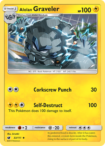 Alolan Graveler (33/111) [Sun & Moon: Crimson Invasion] - Comfy Hobbies