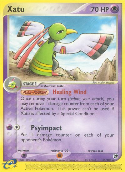 Xatu (55/100) [EX: Sandstorm] - Comfy Hobbies