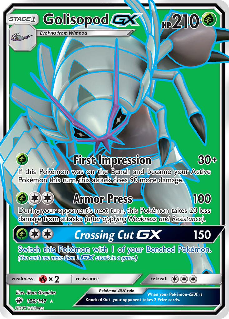Golisopod GX (129/147) [Sun & Moon: Burning Shadows] - Comfy Hobbies