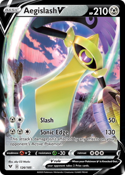 Aegislash V (126/185) [Sword & Shield: Vivid Voltage] - Comfy Hobbies