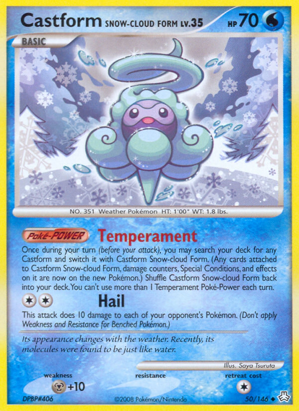 Castform Snow-cloud Form (50/146) [Diamond & Pearl: Legends Awakened] - Comfy Hobbies