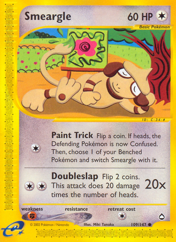 Smeargle (109/147) [Aquapolis] - Comfy Hobbies