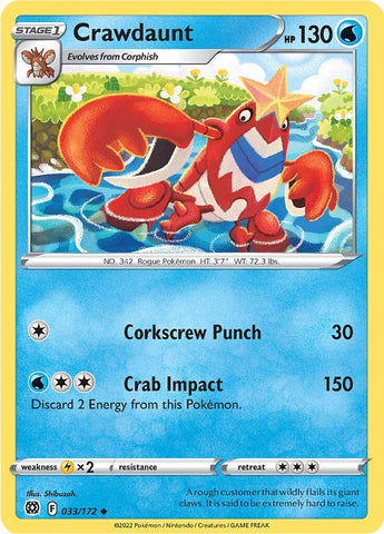 Crawdaunt (033/172) [Sword & Shield: Brilliant Stars] - Comfy Hobbies