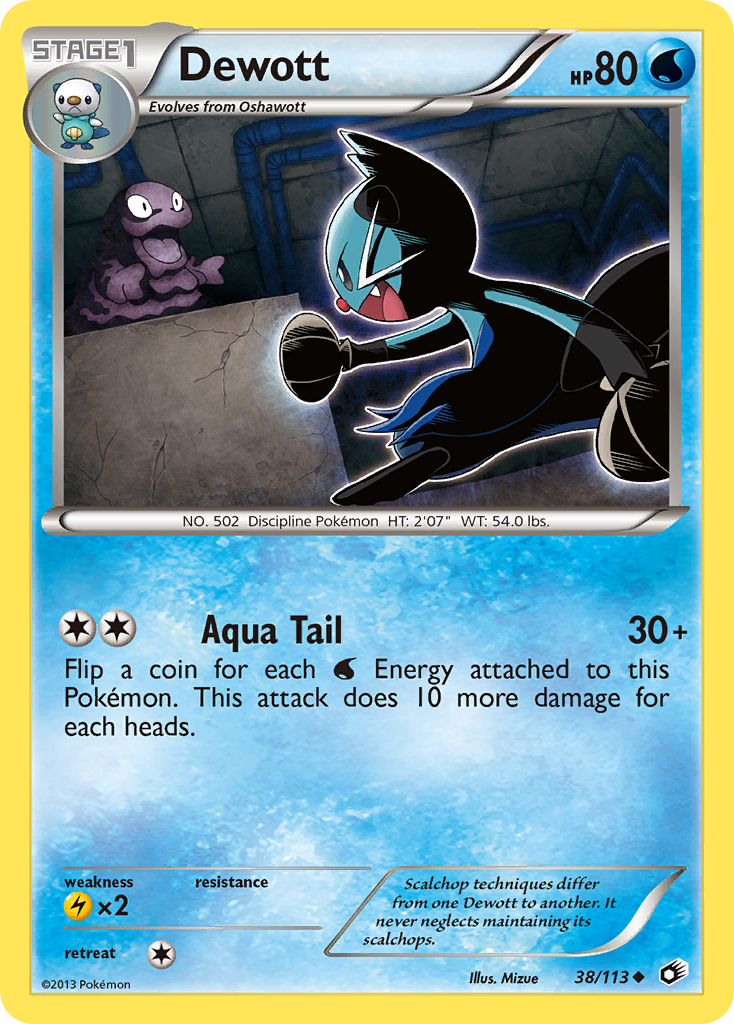 Dewott (38/113) [Black & White: Legendary Treasures] - Comfy Hobbies