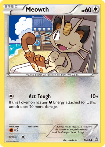 Meowth (61/98) [XY: Ancient Origins] - Comfy Hobbies