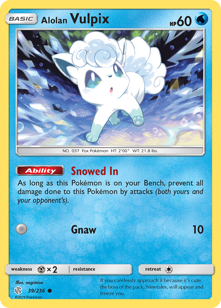 Alolan Vulpix (39/236) [Sun & Moon: Cosmic Eclipse] - Comfy Hobbies