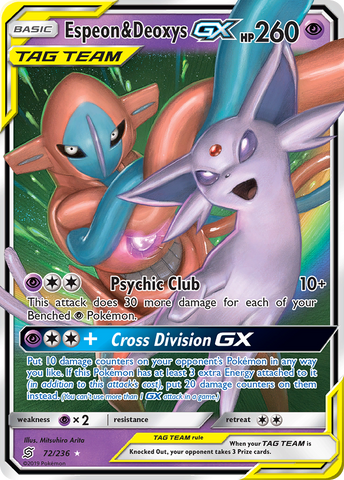 Espeon & Deoxys GX (72/236) [Sun & Moon: Unified Minds] - Comfy Hobbies