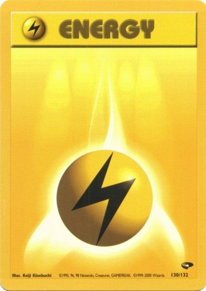 Lightning Energy (130/132) [Gym Challenge Unlimited] - Comfy Hobbies