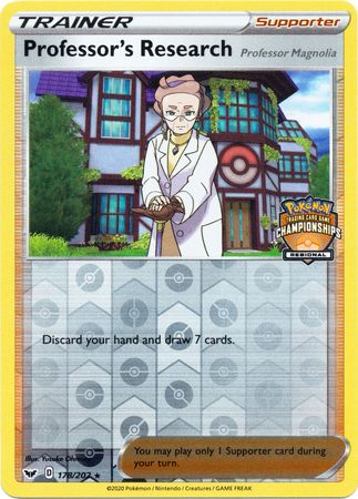 Professor's Research (178/202) (Regional Championship Promo) [Sword & Shield: Base Set] - Comfy Hobbies