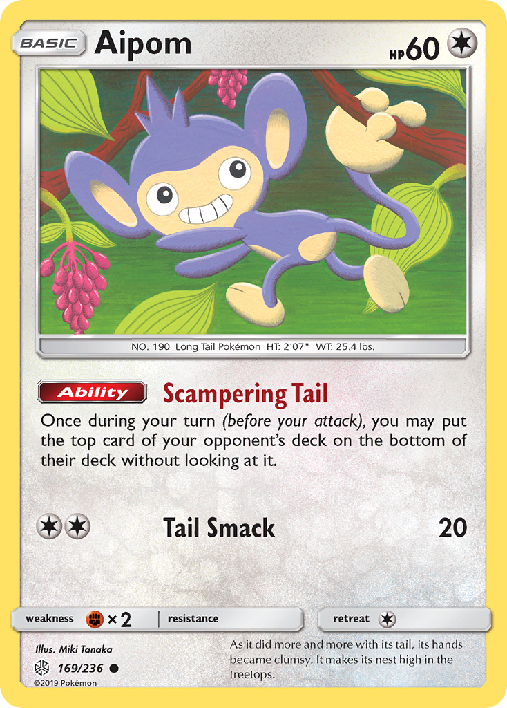 Aipom (169/236) [Sun & Moon: Cosmic Eclipse] - Comfy Hobbies
