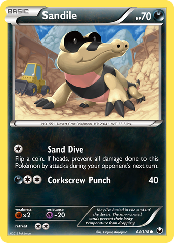 Sandile (64/108) [Black & White: Dark Explorers] - Comfy Hobbies