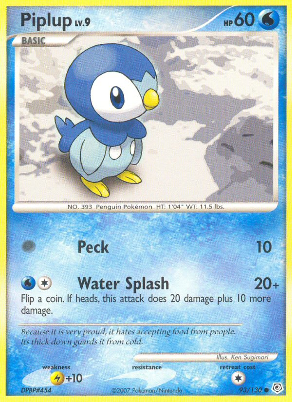Piplup (93/130) [Diamond & Pearl: Base Set] - Comfy Hobbies