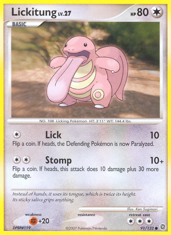 Lickitung (91/132) [Diamond & Pearl: Secret Wonders] - Comfy Hobbies