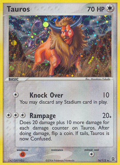 Tauros (16/112) [EX: FireRed & LeafGreen] - Comfy Hobbies