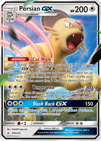 Persian GX (149/214) [Sun & Moon: Unbroken Bonds] - Comfy Hobbies