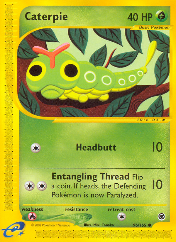 Caterpie (96/165) [Expedition: Base Set] - Comfy Hobbies