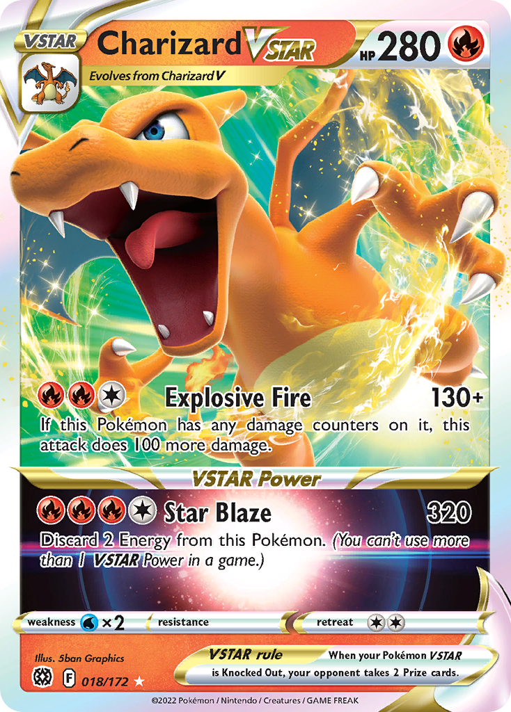 Charizard VSTAR (018/172) (Jumbo Card) [Sword & Shield: Brilliant Stars] - Comfy Hobbies