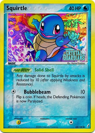 Squirtle (64/100) (Stamped) [EX: Crystal Guardians] - Comfy Hobbies