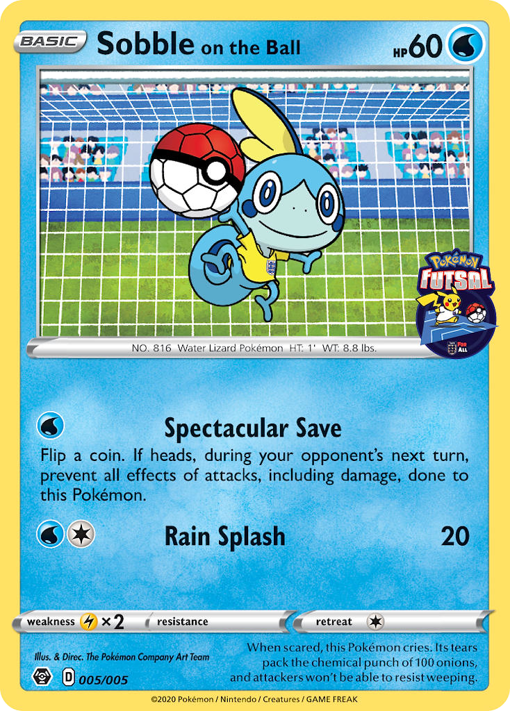 Sobble on the Ball (005/005) [Pokemon Futsal Collection] - Comfy Hobbies