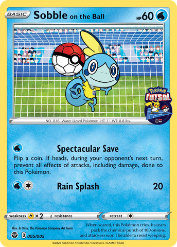 Sobble on the Ball (005/005) [Pokemon Futsal Collection] - Comfy Hobbies