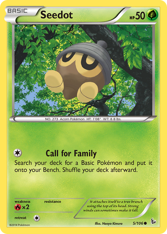 Seedot (5/106) [XY: Flashfire] - Comfy Hobbies