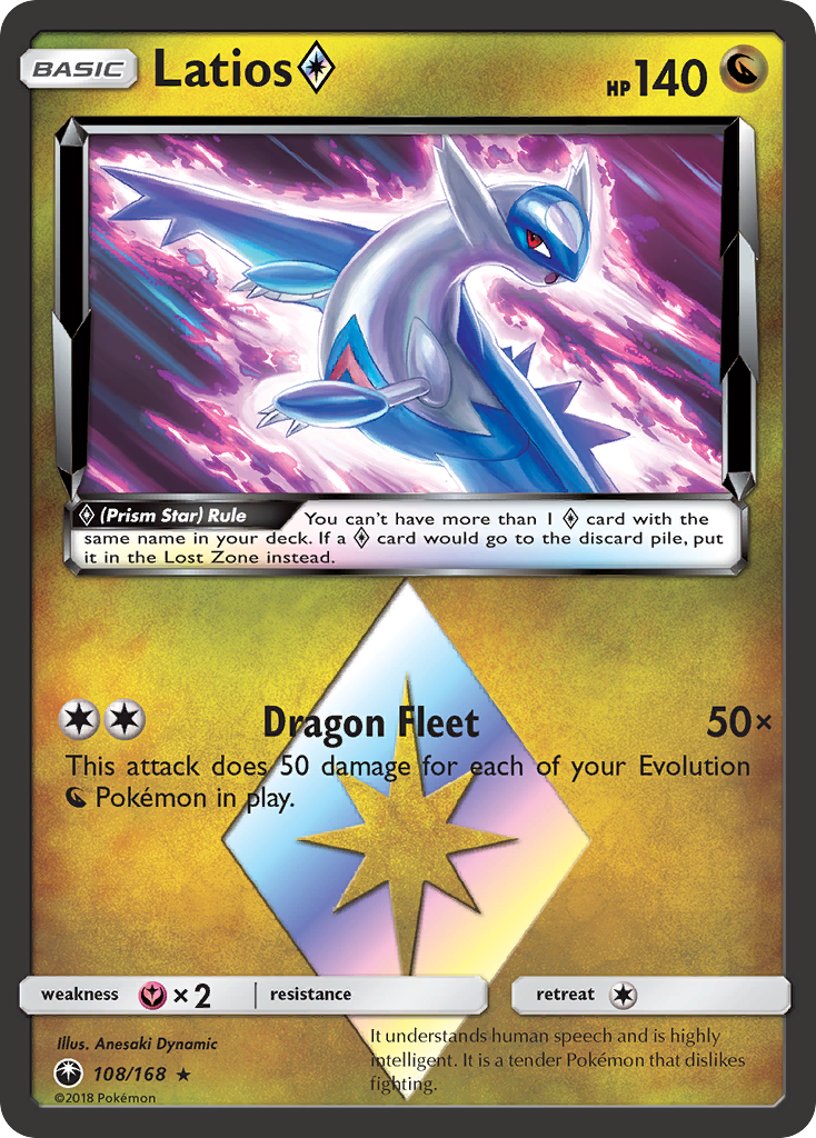 Latios (108/168) (Prism Star) [Sun & Moon: Celestial Storm] - Comfy Hobbies