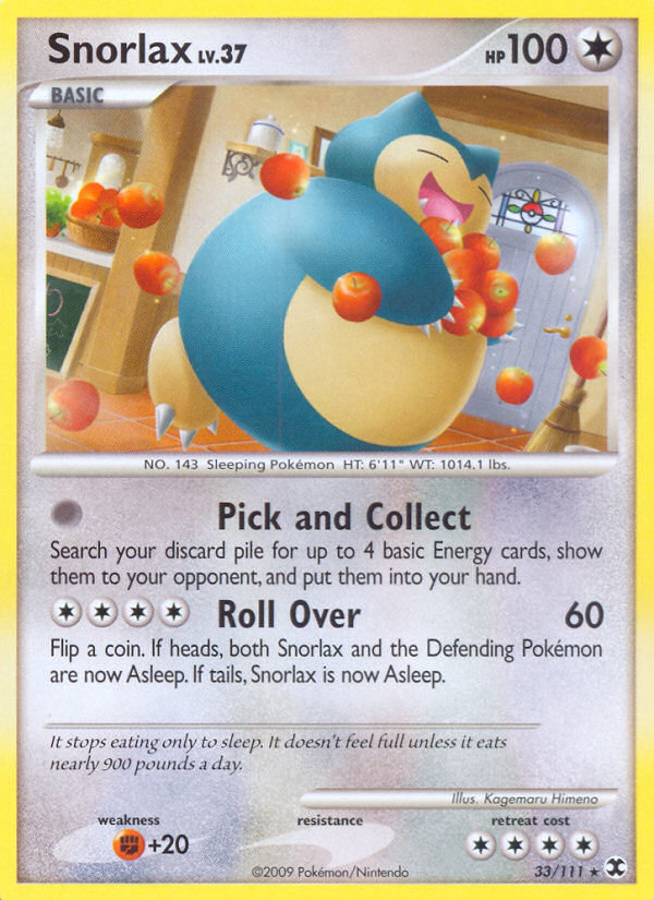 Snorlax (33/111) [Platinum: Rising Rivals] - Comfy Hobbies