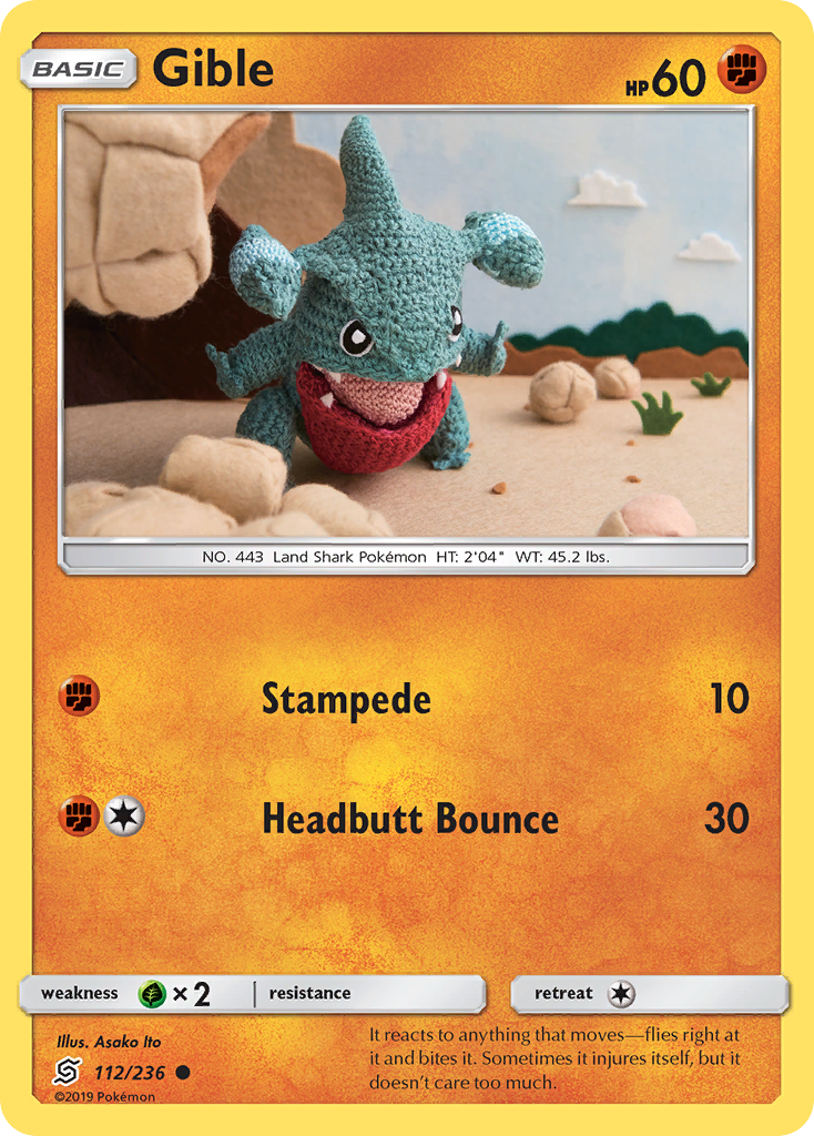 Gible (112/236) [Sun & Moon: Unified Minds] - Comfy Hobbies