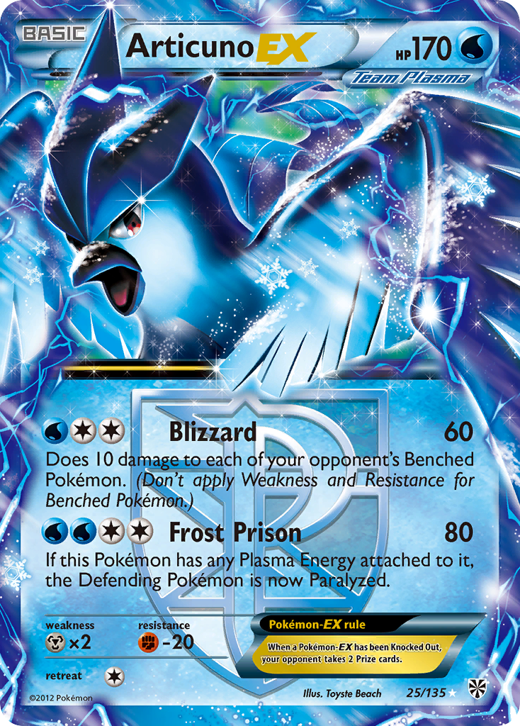 Articuno EX (25/135) [Black & White: Plasma Storm] - Comfy Hobbies