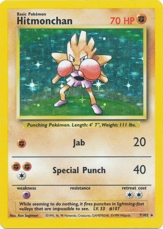 Hitmonchan (7/102) [Base Set Unlimited] - Comfy Hobbies
