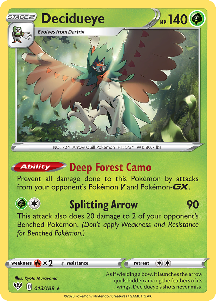 Decidueye (013/189) [Sword & Shield: Darkness Ablaze] - Comfy Hobbies