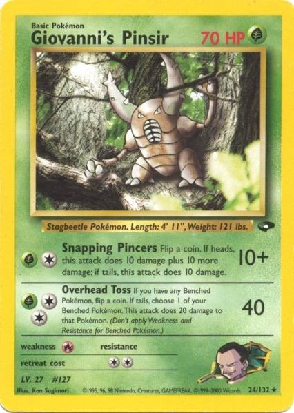 Giovanni's Pinsir (24/132) [Gym Challenge Unlimited] - Comfy Hobbies