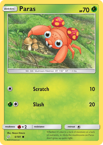 Paras (6/181) [Sun & Moon: Team Up] - Comfy Hobbies