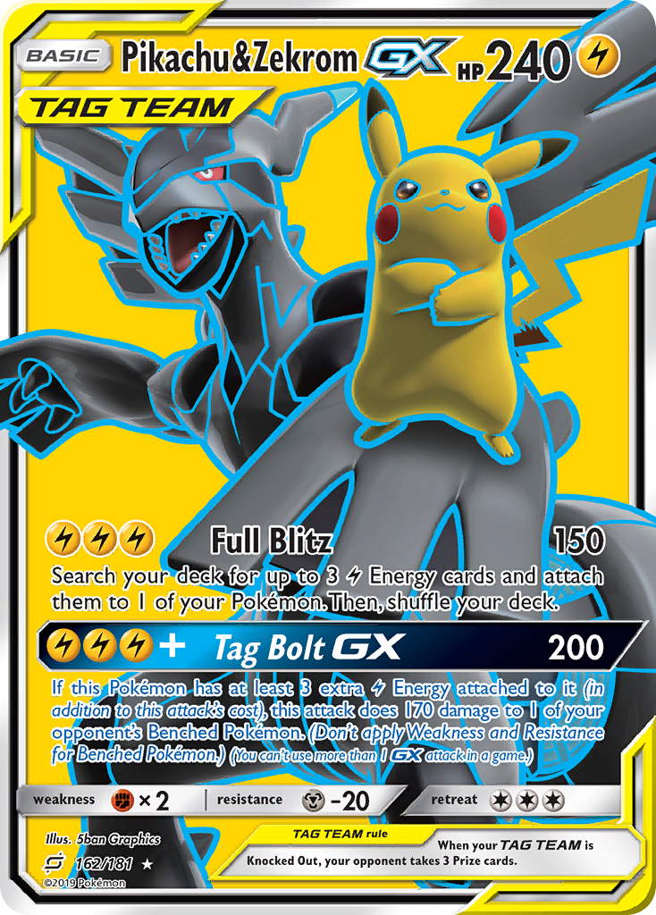 Pikachu & Zekrom GX (162/181) [Sun & Moon: Team Up] - Comfy Hobbies