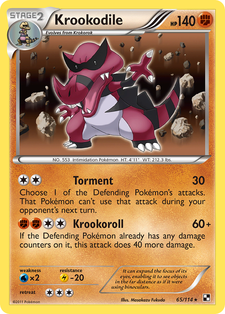 Krookodile (65/114) [Black & White: Base Set] - Comfy Hobbies
