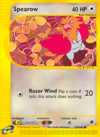 Spearow (130/165) [Expedition: Base Set] - Comfy Hobbies