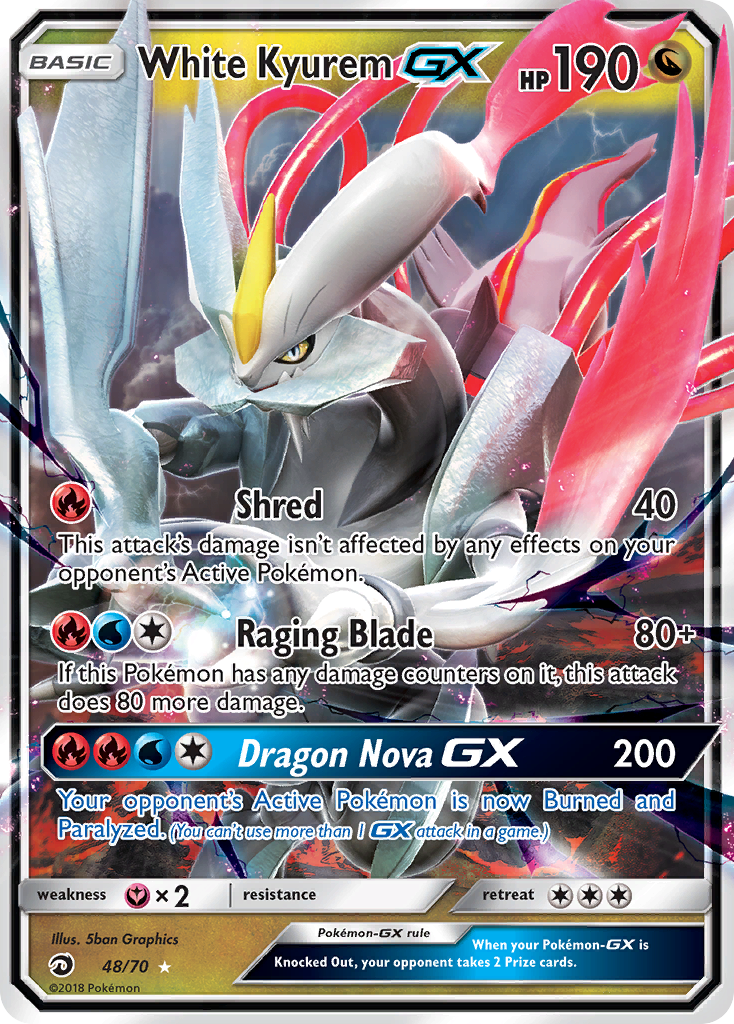 White Kyurem GX (48/70) [Sun & Moon: Dragon Majesty] - Comfy Hobbies