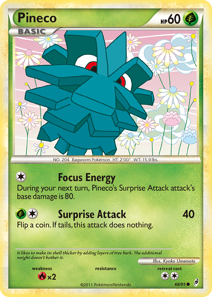 Pineco (68/95) [HeartGold & SoulSilver: Call of Legends] - Comfy Hobbies