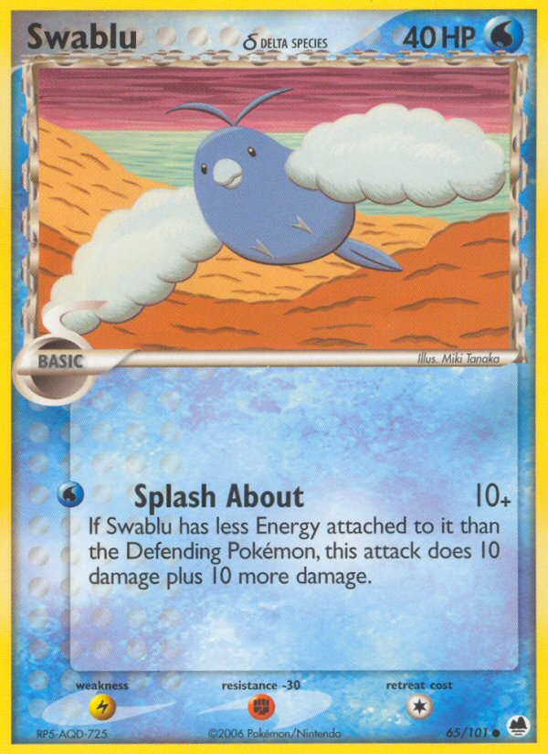 Swablu (65/101) (Delta Species) [EX: Dragon Frontiers] - Comfy Hobbies