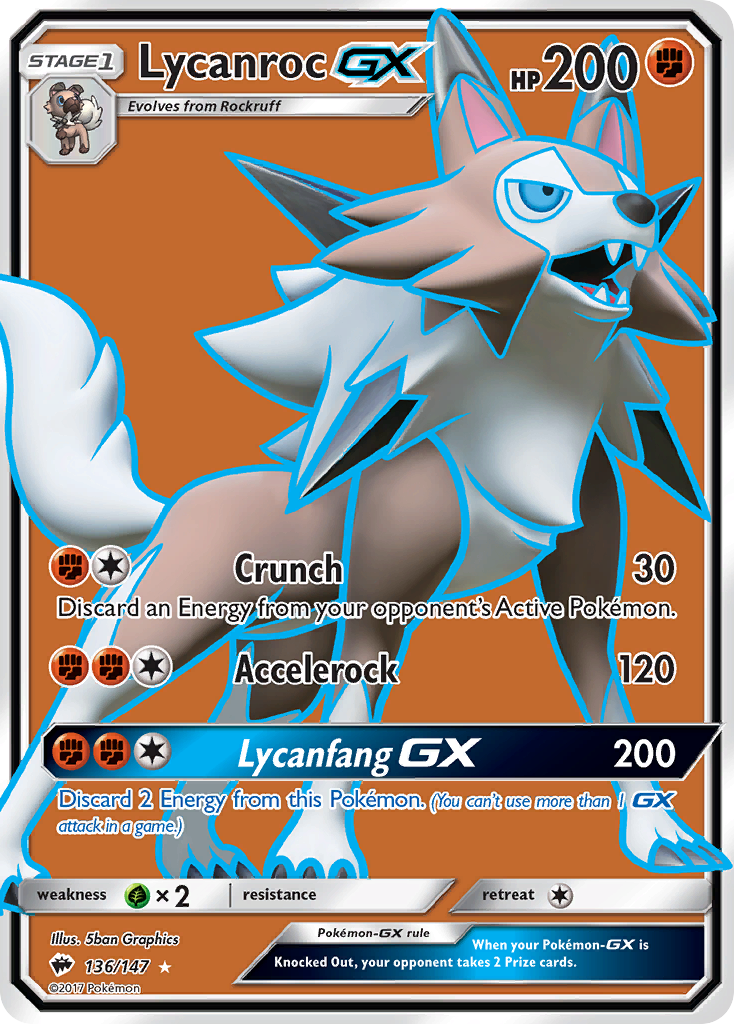 Lycanroc GX (136/147) [Sun & Moon: Burning Shadows] - Comfy Hobbies