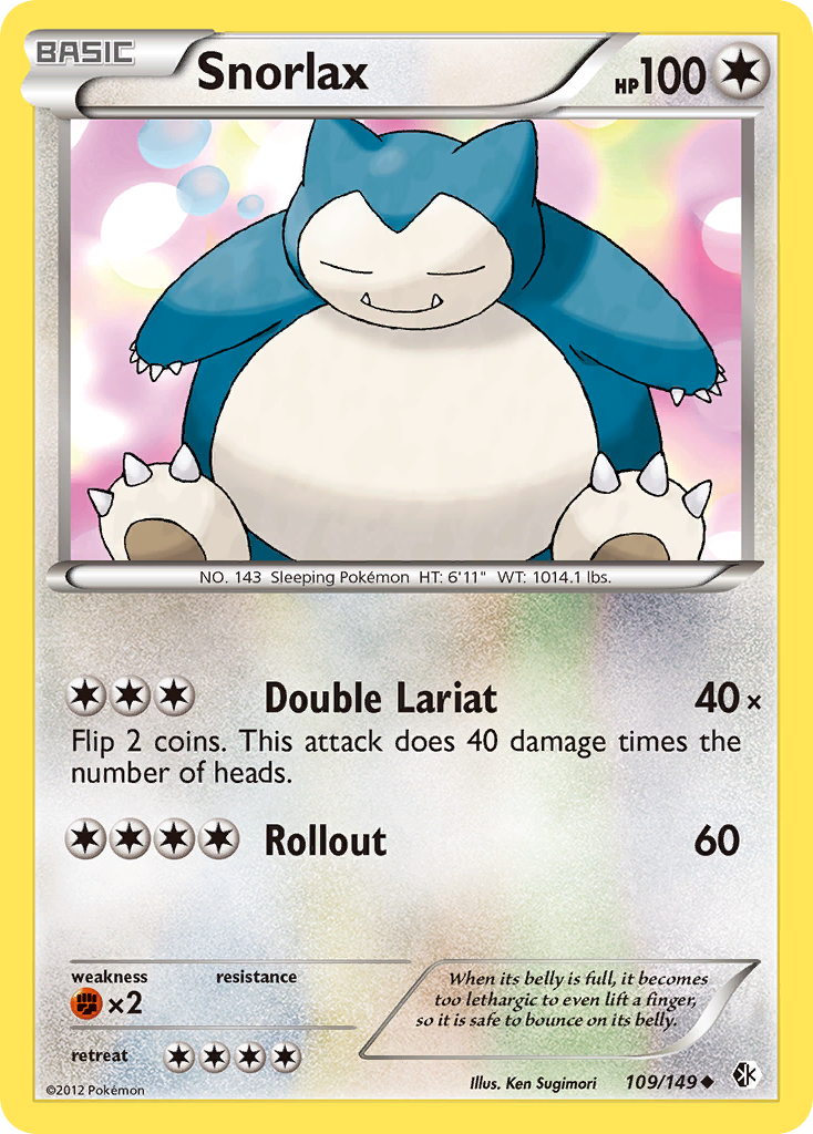 Snorlax (109/149) [Black & White: Boundaries Crossed] - Comfy Hobbies