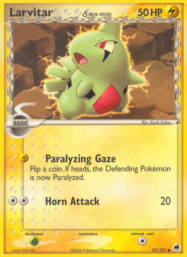 Larvitar (52/101) (Delta Species) [EX: Dragon Frontiers] - Comfy Hobbies